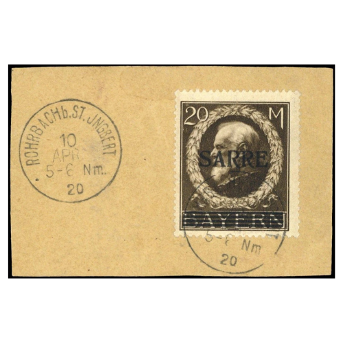 1920 Saar D31 Letter Piece