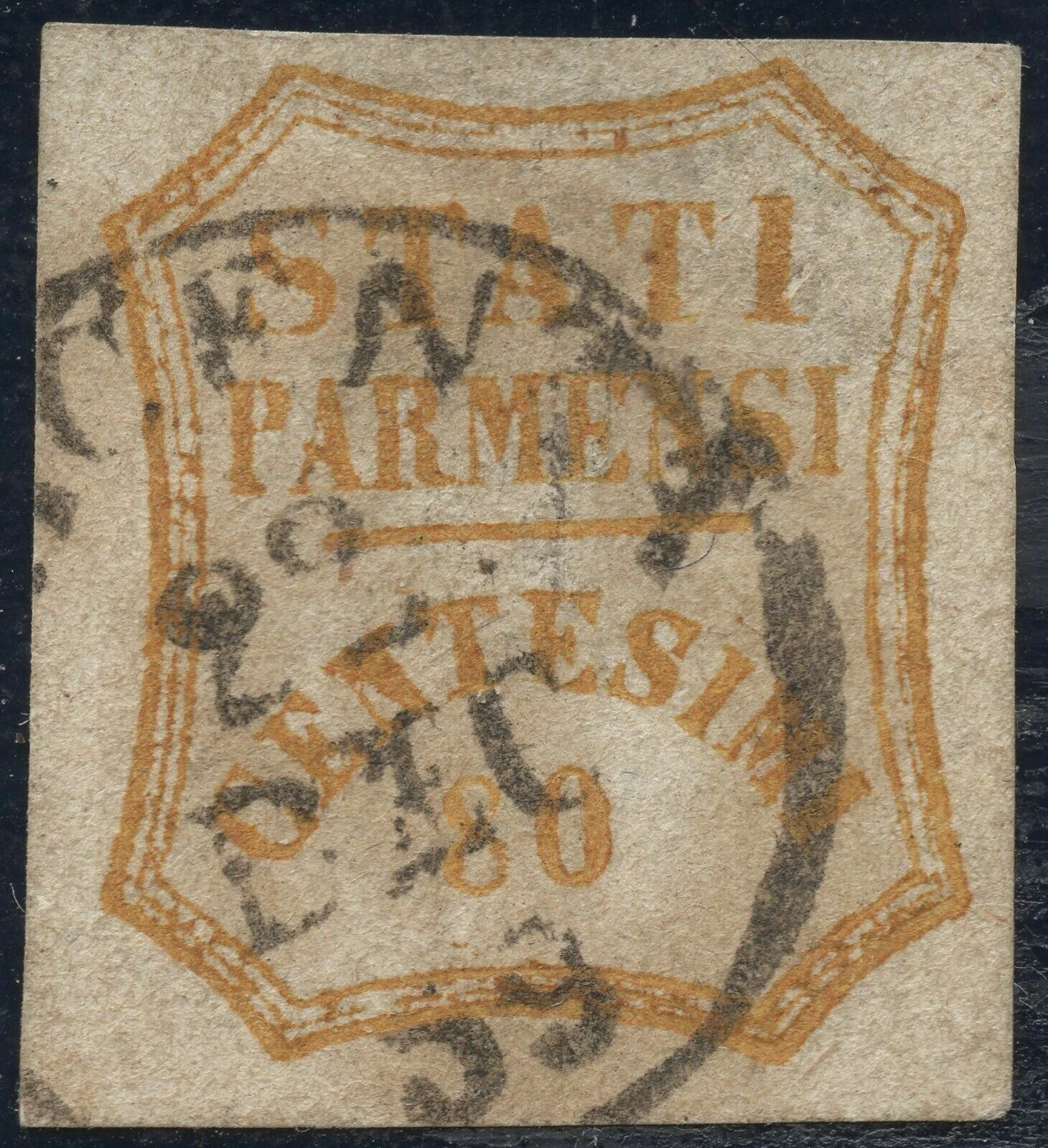 1852 Parma 80c Classic Stamp - Image 3